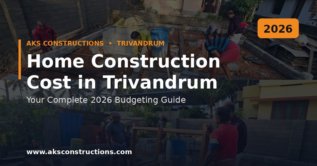 Home Construction Cost in Trivandrum 2026 — Complete Guide | AKS Constructions